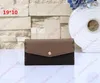 Sarah Wallet M80726 Designer Kvinnor Långt kuvert Flip Cover Clutch Wallet Damer Luxury Cardholder Hobo Purses Mode Men Leather Card Holder Coin Pouch Money Bag