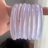 Bangle Jingle Fijne Jade Armbanden Vrouwen Hoogwaardige A Violet Jadeïet Dunne Ronde Voor Vriendin Moeder Sieraden Cadeau