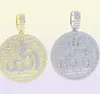 Grote Ronde Allah hanger met Cubaanse chian tennis kettingen ketting voor vrouwen mannen hip hop sieraden hele hoge kwaliteit cz sieraden238q5934988