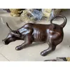 Sanat ve El Sanatları Big Wall Street Bronz Fierce Bl Ox heykel / 13 cm x / 5.12 inç Damla Teslimat Ev Bahçe Hediyeleri Dhzjh