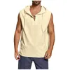 Heren Tanktops Zomer Gym T-shirt Mode Fitness Sport Capuchon Voor Top Mouwloos T-shirt Zwart 2023 Streetwear Vest