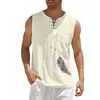 Herren -Tanktoper Frühlings- und Sommer lässig Sport ärmellose Top -Baumwollwestemals Fitnessmuskel T -Shirt Herren Herren