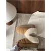 2023 Womens Platform Tazzlita Hardwood Suede Slipper SS Shearling Fodrade stövlar Ull Furry Cuff Fur Shoes Sheepskin Slide Designer Bo DHVHB