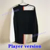 Player Version 19 20 home C.Ronaldo Chiellini Soccer Jersey Long sleeved Player Issue Football Shirt Match Worn Kit J U Short sleeve