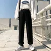 Kot pantolon s-5xl all-fatch sıcak denim tasarım geniş bacak pantolonları tam uzunlukta kadife yüksek bel sokak aşınma basit ins 231228