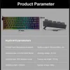 Eyooso z686 rgb usb 60% mini teclado mecânico fino para jogos com fio interruptor vermelho 68 teclas russo brasileiro português para computação 231228