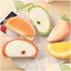 Notes Creative Fruit Forme Notes Mignon Pomme Citron Poire Stberry Bloc-notes Papier Collant École Fournitures De Bureau Livraison Directe Bureau École Dhemb