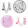 ITA Bag Chain Accessories Decoration Candy Colors Stjärnor Klockor Justerbar DIY hängande för kvinnor Anime H307 231227