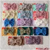 Hair Accessories Baby Girls Wide Nylon Bow Headbands Candy Color Soft Elastic Big Bowknot Solid Hairbands For Kids Head Band Children Dhtvg