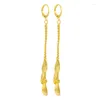 Pendientes colgantes de Color oro amarillo de 14 K para mujer, joyería fina de Orecchini Bizuteria con piedras preciosas de granate de 14K