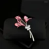 Spille 1227 Un bouquet di fiore rosso per donne si adattano a farfalla di lussuosa farfalla da uomo BASCHGE CUSCIA ELEGENT PINS ACCESSORI ABBILITÀ