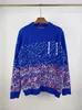 Projektant Autumn Luxury Mens Swater Odzież Pullover Slim Fit Casual Bluza Geometria Patchwork Kolor Druku