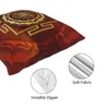 Oreiller Shri Yantra Lotus Flower Bouddhism Compine d'oreiller Polyester Cover Decoration Case Home 45 45cm