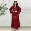 Roupas étnicas eid vestido muçulmano árabe dubai abaya vestidos africanos mulheres jalabiya marroquino kaftan com capuz