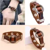 Bangle O Ring Charm Lederen Bangle Manchet Knop Verstelbare Armband Polsband Voor Mannen Vrouwen Mode-sieraden Drop Delivery Jewe Dhgarden Dhtdv