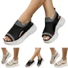 Sandals Women Shoes Thick Sole Wedge Fish Mouth Fashion Soft One Foot Wearing Beach Women's Size 11w
