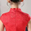 Etnische kleding Bloemenmeisje Prinses Bruiloft Bruidsmeisje Bloemenborduurwerk Feestjurk Baby Afstuderen Bal Prestaties Chinese Cheongsam