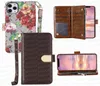 Luxurys Floral Letter Folio Wallet携帯電話ケースiPhone 14 Plus 14Pro 13 13Pro 12 Pro Max 12Pro 11 11Pro X XS XSMAX Leather5241457