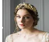 Acessórios de cabelo Europeu Deusa Grega Headband Metálico Folhas de Ouro Ramo Coroa Banda Casamento Tiara4613533