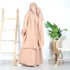 Abbigliamento etnico Donne musulmane Abito di preghiera Dubai Abaya con tasche Hijab Long Khimar Skirt Eid Ramadan Islam Jilbab 2 pezzi set burqa