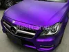 Stickers Purple Satin Chrome Vinyl Car Wrap Film with air bubble Free For Luxury Vehicle Graphics Covers foil decals 1.52x20m 5x67ft roll