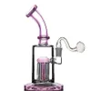 Bägare Bong Arm Tree Perc Hookahs Rök glas Vattenrör Huvudsakliga glasoljeriggar Portable Dab Recycler med 14 mmm banger