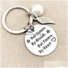 Key Rings Stainless Steel Key Rings Wing Charm Letter Not Sister Keychains For Best Friend Fashion Jewelry Gift Drop Deliver Dhgarden Dhata