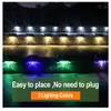 Outdoor Stair Solar Light Waterproof Garden Step LED Lamp Fence Pathway Yard Patio Balcony Decor Lawn Lighting White Warm 231227