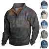 Hoodies masculinos primavera e outono gola em pé moletom é ao ar livre casual suéteres topos plus size outerwear em casacos jaquetas