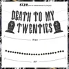 Black Glitter Death To My Twenties Banner 30e verjaardag decoraties Circle Dot Garland voor vrouwen mannen begrafenis partij 231227