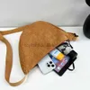 Axelväskor vintage corduroy designer satchel japansk fast färg kvinnor liten väska mode dumpling resor enkel crossbodystylishhandbagsstore