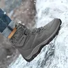 Boots masculino para homens de pelúcia de pelúcia de inverno Anti-Skidding 2023 Sapatos de bota de tornozelo de borracha para mulheres