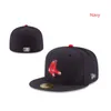 2024 Men's Baseball Full Closed Caps Summer Navy Blue Men Women Black Color Casual Sport Flat Fitted hats " A's " Mix Colors F24-018 Q-11