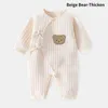 Langarm Baby Casual Overalls Jungen Mädchen Kleinkind Rompers Cotton Bebe Jumpsuit Kleidung Outfits Weicher Pyjama 231227