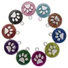 20PCS lot Colors 18mm Cat Dog paw prints footprint hang pendant charms fit for diy phone strips keychains bag fashion jewelrys3141