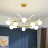 Chandeliers Simple LED Pendant Lamp For Children Pink Red Girls' Room Royal Crown Luxury Living Modern Study Bedroom