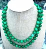 Kedjor Natural 10mm Green Jade Jadeite Round Gemstone Beads Halsband 32 ''