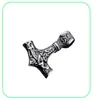 Vintage Men039s Paslanmaz Çelik Kolye Gravür Viking Çekiç Mjolnir İskandinav Jewelry1015246