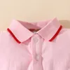 Preciosos vestidos de princesa de manga corta para niñas, vestido de algodón con cuello vuelto de verano para niños, ropa de moda para niños BH167