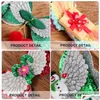 Party Favor 9Pcs Christmas Hair Clips Glitter Bow Angel Wing Sequins Alligator Santa Claus Hairpins For Birthday Gift Drop Delivery Ho Dhrcp