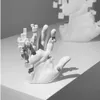 Estatua artística de mano, accesorios abstractos para decoración del hogar, escultura artística, estatuilla nórdica, minimalismo moderno, estantería para habitación, Mesa 231227