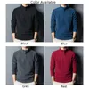 Herrtröjor Autumn Winter Sweatshirt Half Zip Stand Collar Warm Polar Fleece Pullovers Long Sleeve Hoodie Tops Man Clothing