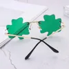 Güneş Gözlüğü Moda İrlandalı Shamrock Modaya Modaya Bağsız Leprechaun Kostüm Gözlükleri Kadın Erkekler İçin Patrick Günü Aksesuarları