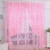 Rideau 200x100cm motif Floral fil fenêtre Tulle pastorale drapé panneau pure français salon décor