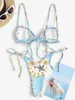 Damen-Bademode, barocker Seestern, gerippter String-Bikini, 2023, Damen-Badeanzug, sexy weibliche Badegäste, Baden, Schwimmen, Badeanzug, Strandkleidung