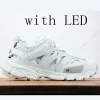 Designer Luxus Womens Herren Outdoors Freizeitschuhe Track 3.0 Sneaker Leuchtet Gomma Leder Trainer Nylon bedruckte Bahnsteig Sneakers Männer Trainer LED -Schuhe LED -Schuhe