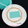 High Quality Tifannissm 18k Gold OT Holiday Gift Bracelet Jewelry 2024 Family Ring Buckle Diamond Necklace Earrings Fashio With Original Box