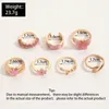 Cluster anéis boho borboleta kunckle anel conjunto para mulheres rosa esmalte flor geométrica dedo feminino moda festa jóias acessórios