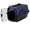 Transporteurs de chats à 2 portes chien topload kennel bleu 24 pouces de longueur