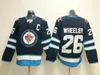 2020 Winnipeg Jets Hockey su ghiaccio 26 Blake Wheeler 29 Patrik Laine 37 Connor Hellebuyck 81 Kyle Connor 55 Mark Scheifele Uomo Donna Bambino Maglie